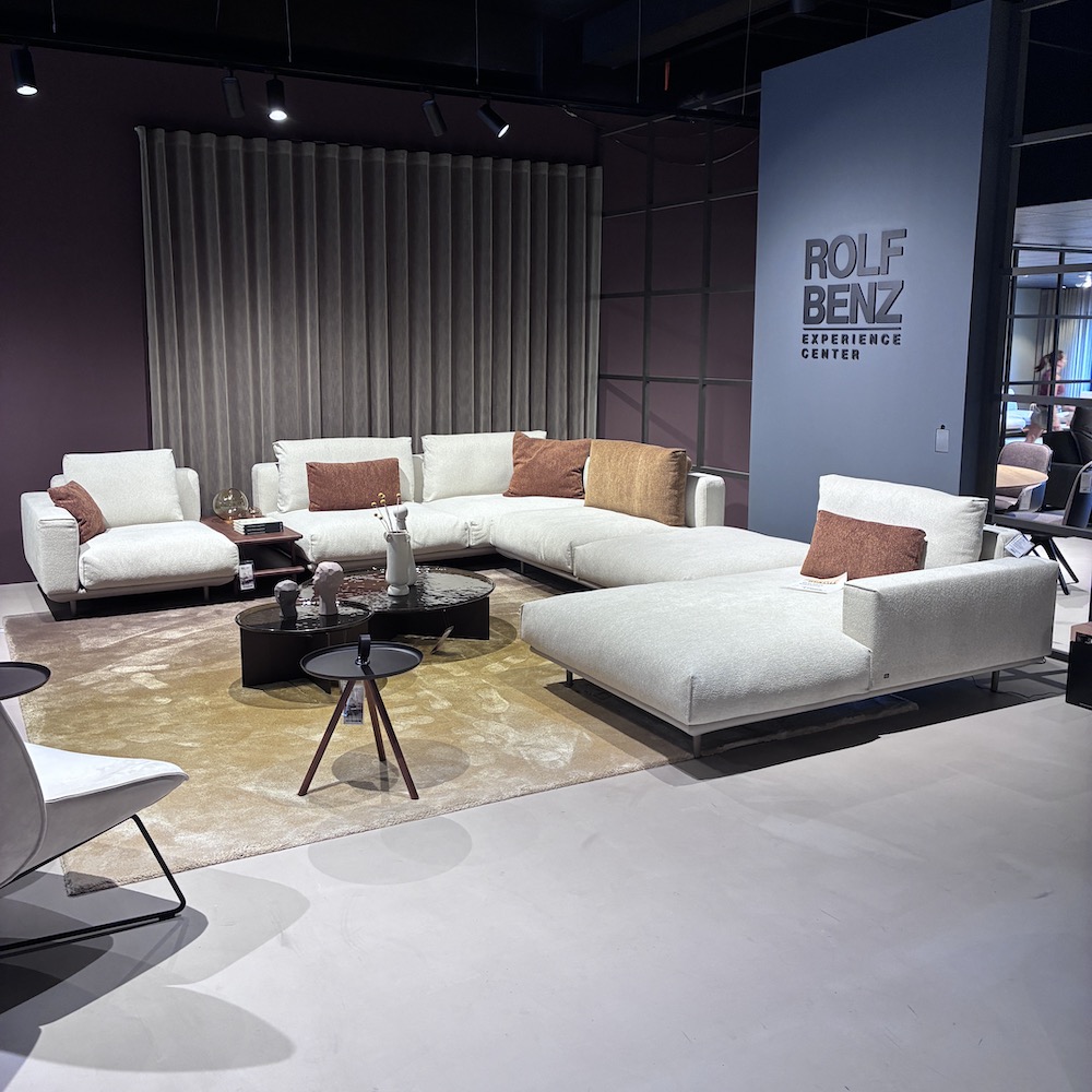 Rolf Benz Volo Hoekbank wit/beige